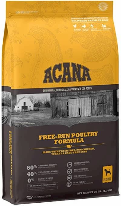acana grain free adult dog food high protein