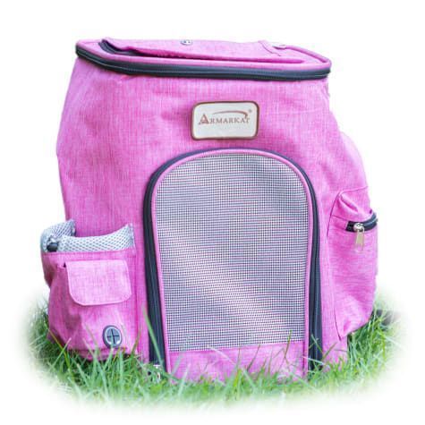 armarkat model pc301p pawfect pets backpack pet carrier in pink and gray combo