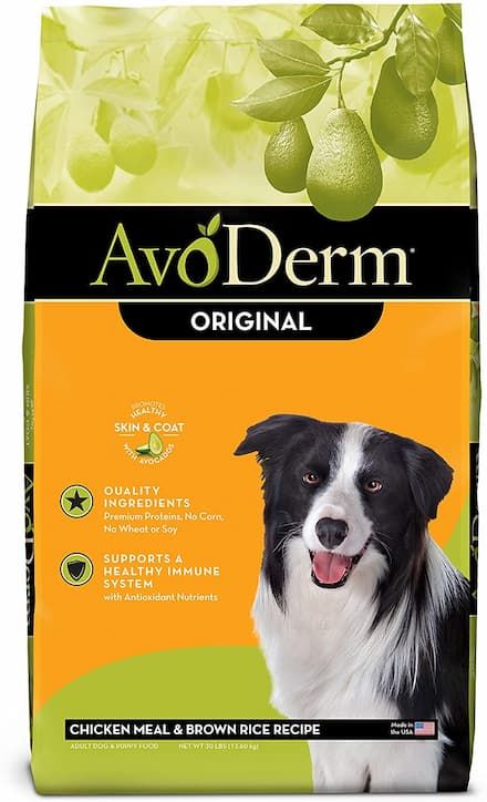 avoderm natural chicken meal and brown rice recipe dry dog food