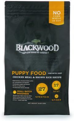 blackwood puppy food growth diet chicken meal brown rice recipe