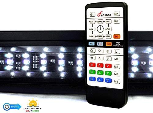 finnex planted 24 for 7 led klc aquarium light automated full spectrum fish tank light