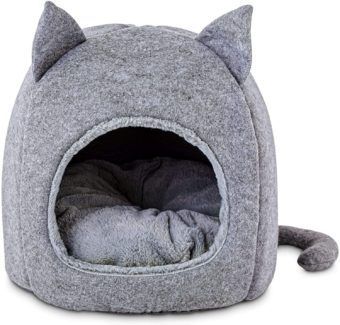 harmony fellow feline hooded igloo cat bed