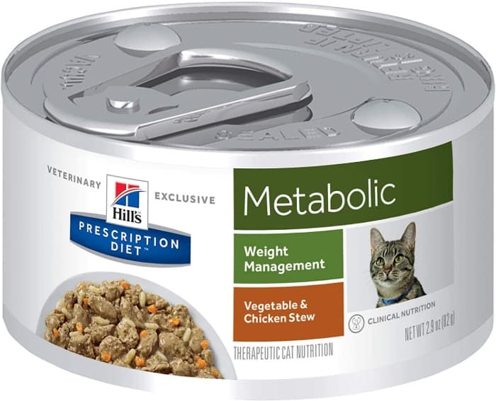 hills prescription diet metabolic weight management chicken flavor canned cat food