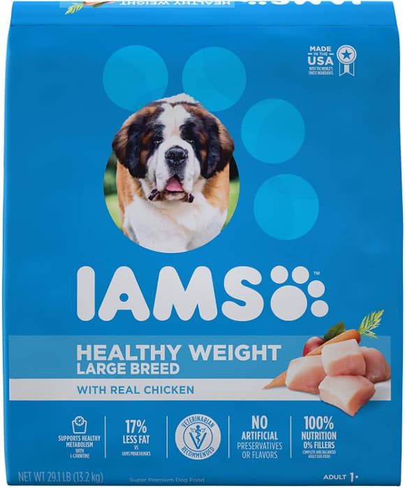 iams proactive health adult dry dog food for healthy weight chicken