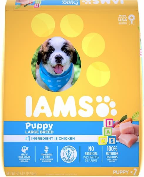 iams proactive health smart puppy large breed dry puppy food with real chicken