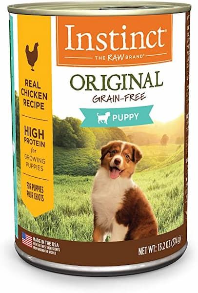 instinct original puppy grain-free real chicken recipe wet canned dog food