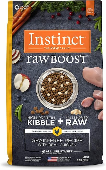 instinct raw boost grain-free dry dog food