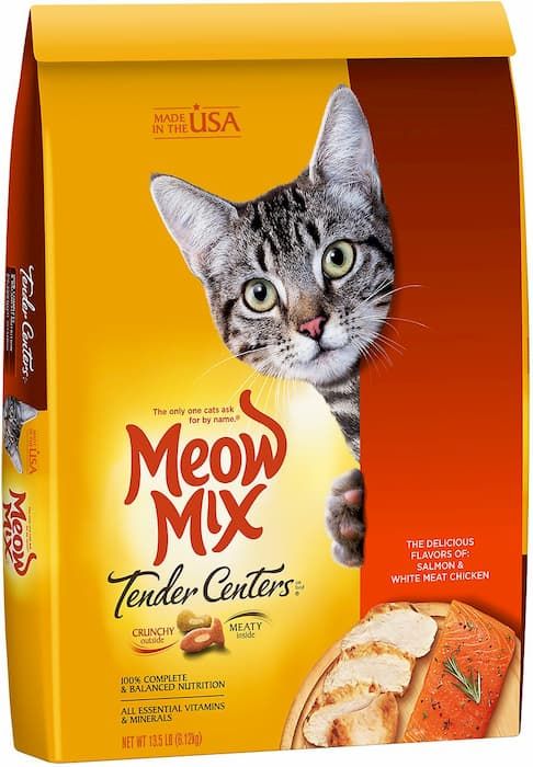 meow mix tender centers dry cat food