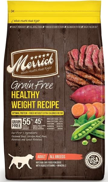 merrick grain-free healthy weight dry dog food recipes