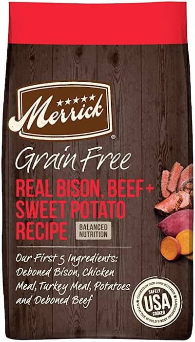 merrick grain-free real meat and sweet potato dry dog food