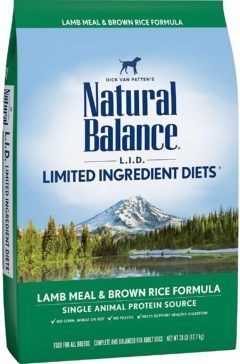 natural balance limited ingredient diets dry dog food with grains lamb meal and brown rice formula