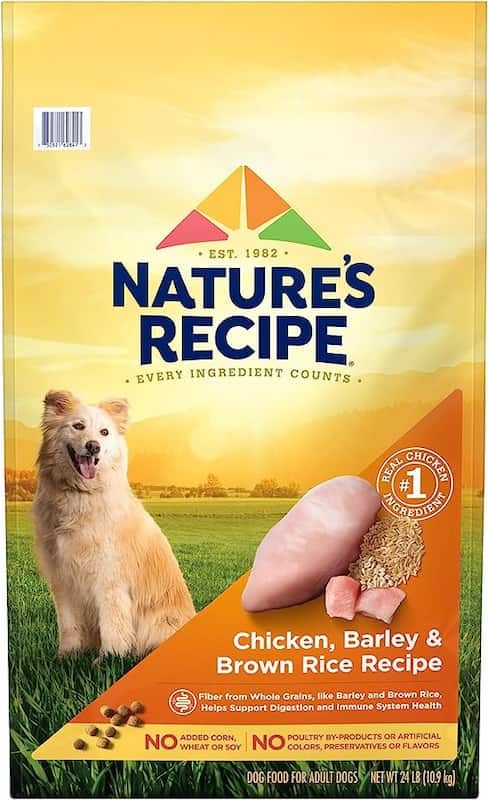 natures recipe dry dog food chicken barley and brown rice recipe