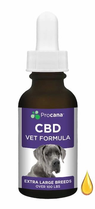 procana cbd vet formula extra large dog breed dropper
