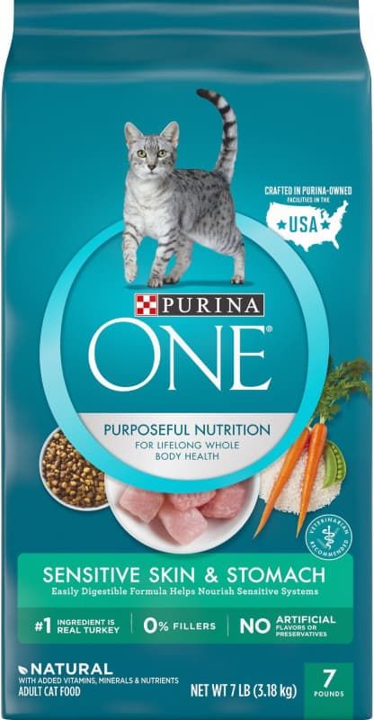 purina one sensitive systems adult dry cat food