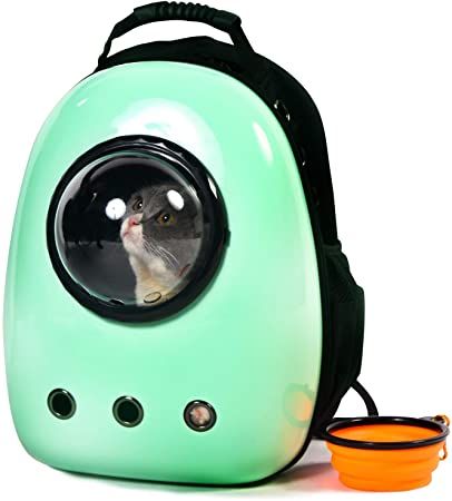 scurrty xpect cat carrier bubble backpack small dog space capsule knapsack pet travel bag waterproof breathable