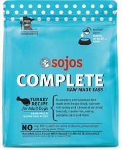 sojos complete natural freeze-dried natural raw & dehydrated grain-free dog food
