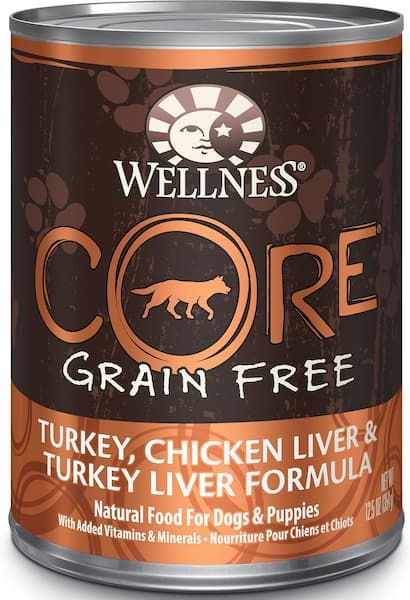 wellness core grain-free turkey canned dog food