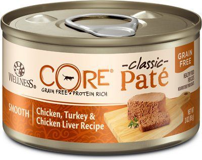 wellness core natural grain free chicken turkey and chicken liver pate canned cat food