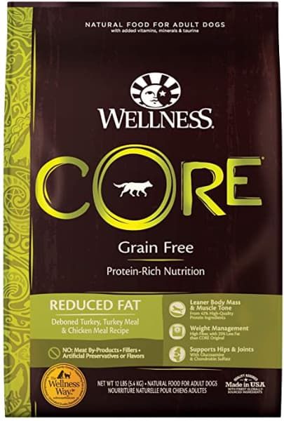 wellness core natural grain free reduced fat dry dog food