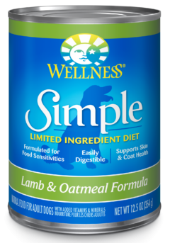 wellness simple natural limited ingredient lamb and oatmeal wet dog food